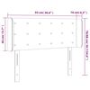 vidaXL Κεφαλάρι Κρεβατιού LED Σκούρο Γκρι 93x16x78/88 εκ. Βελούδινο