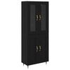vidaXL Highboard 2 &tau;&mu;&chi;. &Mu;&alpha;ύ&rho;&eta; &Omicron;&xi;&upsilon;ά 69,5 x 34 x 180 &epsilon;&kappa;.