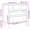 vidaXL Μπουφές SENJA Μαύρο / Ρατάν 80x40x80 εκ. Μασίφ Ξύλο Πεύκου