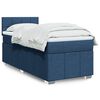 vidaXL Κρεβάτι Boxspring με Στρώμα Μπλε 90x190 εκ.Υφασμάτινο