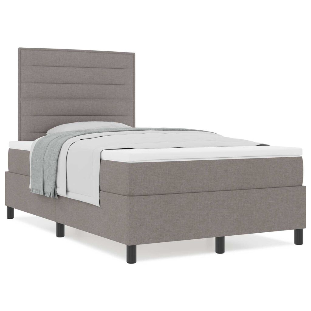 vidaXL Κρεβάτι Box Spring με Μαξιλάρι Ταύρος 120x200 εκ Υφάσματος
