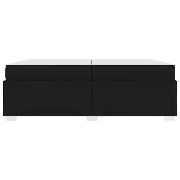 vidaXL Σκελετός Κρεβατιού Άλλο Μαύρο 200 x 200 cm Τεχνητό δέρμα