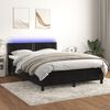 vidaXL &Kappa;&rho;&epsilon;&beta;ά&tau;&iota; Boxspring &mu;&epsilon; &Sigma;&tau;&rho;ώ&mu;&alpha; & LED &Mu;&alpha;ύ&rho;&omicron; 140x200 &epsilon;&kappa;. &Beta;&epsilon;&lambda;&omicron;ύ&delta;&iota;&nu;&omicron;