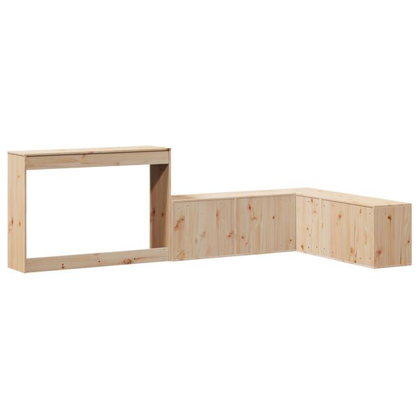vidaXL Κομοδίνο με Γραφείο 232x122x75 εκ. από Μασίφ Ξύλο Πεύκου