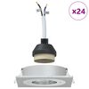 vidaXL Spotlights με προβολείς 24 pcs Ασημί 9 x 9 x cm Αλουμίνιο