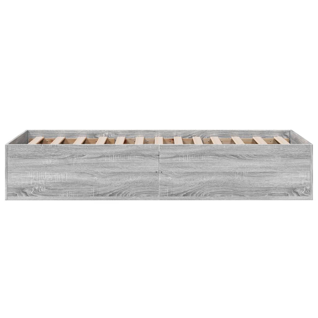 vidaXL Πλαίσιο Κρεβατιού Γκρι Sonoma 75x190 εκ. Επεξεργασμένο Ξύλο