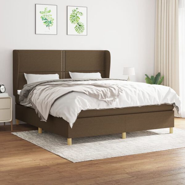 vidaXL &Kappa;&rho;&epsilon;&beta;ά&tau;&iota; Boxspring &mu;&epsilon; &Sigma;&tau;&rho;ώ&mu;&alpha; &Sigma;&kappa;&omicron;ύ&rho;&omicron; &Kappa;&alpha;&phi;έ 160x200 &epsilon;&kappa; &Upsilon;&phi;&alpha;&sigma;&mu;ά&tau;&iota;&nu;&omicron;