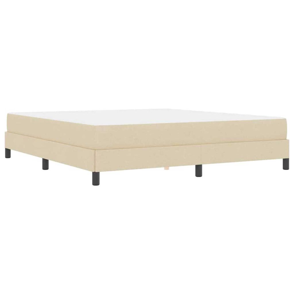 vidaXL Κρεβάτι με ελατήρια Άλλο Κρεμ 180 x 200 cm ύφασμα