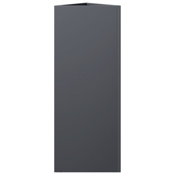 vidaXL Ζαρντινιέρα Κήπου Ανθρακί Τρίγωνο 30x26x75 εκ. Ατσάλι