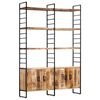 vidaXL Βιβλιοθήκη με 4 Επίπεδα 124x30x180 εκ. Ακατέργαστο Ξύλο Μάνγκο