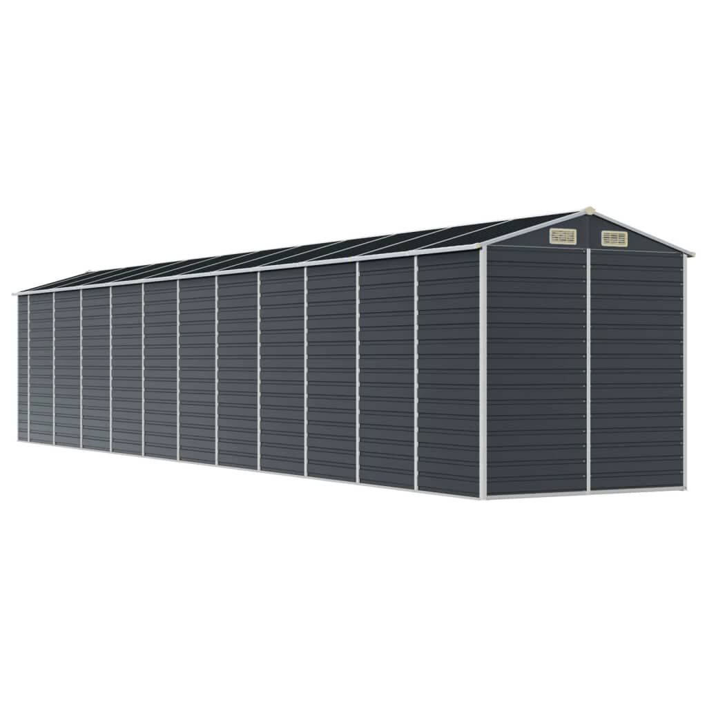 vidaXL Αποθήκη Κήπου Ανθρακί 191x980x198 εκ. Γαλβανισμένο Ατσάλι