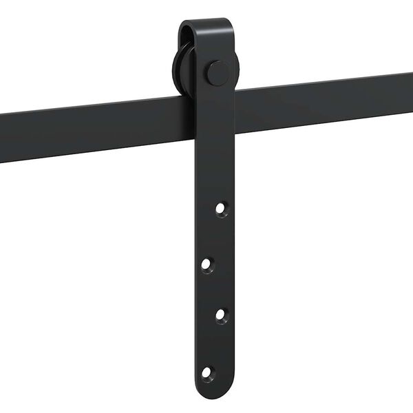 vidaXL Κιτ συρόμενης πόρτας γραφείου 122 cm από ανθρακούχο χάλυβα