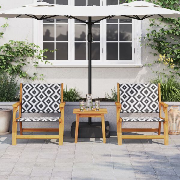 vidaXL Εξωτερικά Έπιπλα 2 pcs Λευκό 67 x 78 x 73εκ Μασίφ ξύλο ακακίας