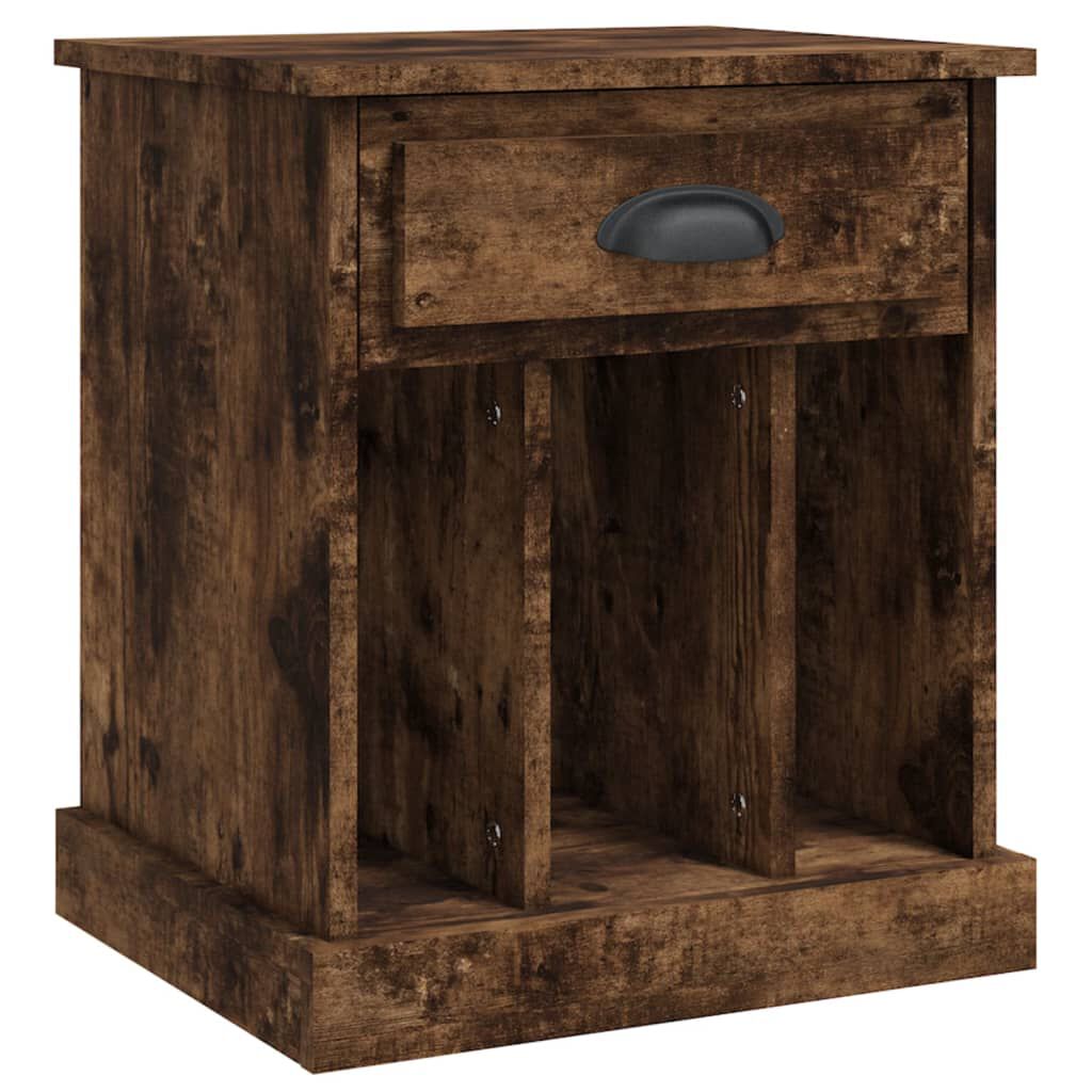 vidaXL Κομοδίνο Καπνιστή Δρυς 43x36x50 εκ.