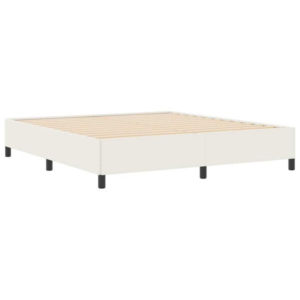 vidaXL Σκελετός Κρεβατιού Κρεμ 180 x 200 cm Βελούδο