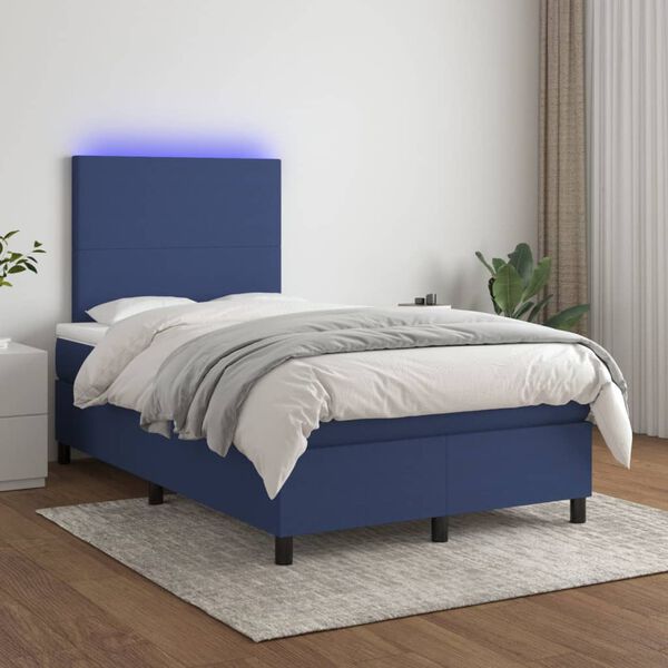 vidaXL &Kappa;&rho;&epsilon;&beta;ά&tau;&iota; Boxspring &mu;&epsilon; &Sigma;&tau;&rho;ώ&mu;&alpha; & LED &Mu;&pi;&lambda;&epsilon; 120x200 &epsilon;&kappa;. &Upsilon;&phi;&alpha;&sigma;&mu;ά&tau;&iota;&nu;&omicron;