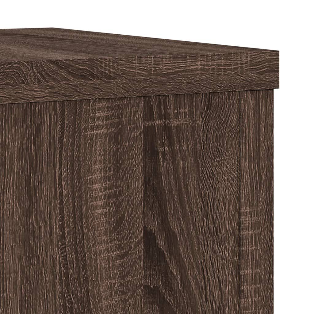 vidaXL Βάσεις Φυτών 2 Τεμ. Καφέ Δρυς 25x25x35 εκ. Επεξεργασμένο Ξύλο