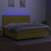 vidaXL &Kappa;&rho;&epsilon;&beta;ά&tau;&iota; Boxspring &mu;&epsilon; &Sigma;&tau;&rho;ώ&mu;&alpha; & LED &Pi;&rho;ά&sigma;&iota;&nu;&omicron; 200x200 &epsilon;&kappa; &Upsilon;&phi;&alpha;&sigma;&mu;ά&tau;&iota;&nu;&omicron;