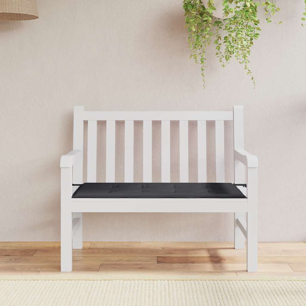 vidaXL Μαξιλάρι Πάγκου Κήπου Μαύρο 120x50x4 εκ. Ύφασμα Oxford