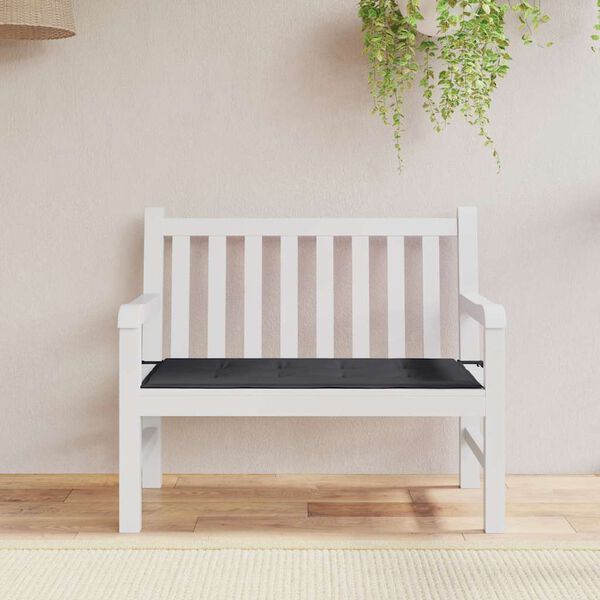 vidaXL Μαξιλάρι Πάγκου Κήπου Μαύρο 120x50x4 εκ. Ύφασμα Oxford