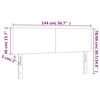 vidaXL Κεφαλάρι Κρεβατιού LED Μαύρο 144x5x78/88 εκ. Συνθετ. Δέρμα
