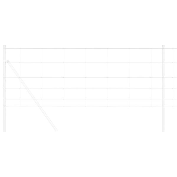 vidaXL Περίφραξη αγρού Ασημί 25 x 0.8 m Γαλβανισμένος χάλυβας