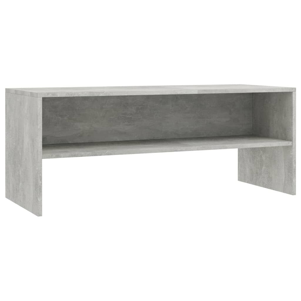 vidaXL Έπιπλο Τηλεόρασης Γκρι Σκυροδέματος 100x40x40 εκ. Επεξ. Ξύλο