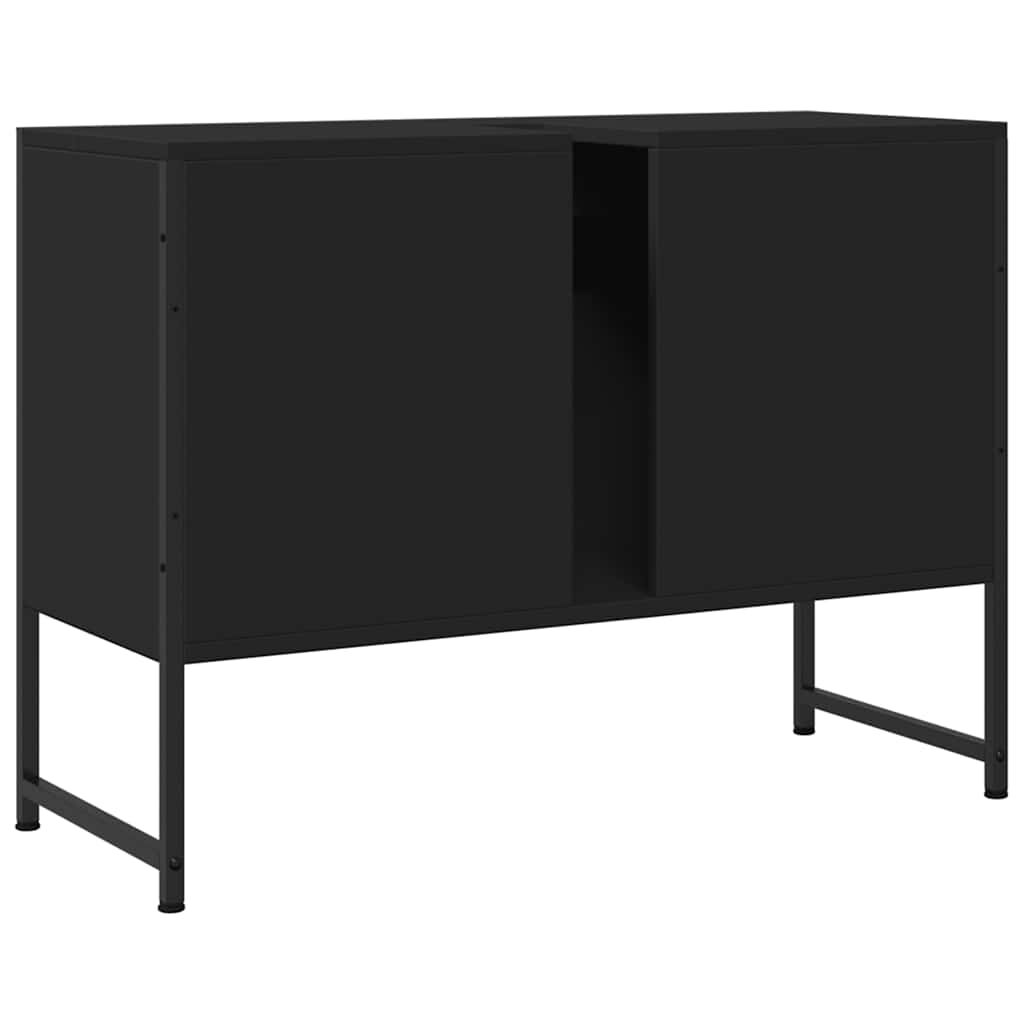 vidaXL Ντουλάπι Μπάνιου Νιπτήρα Μαύρο 80 x 33 x 60 εκ. Επεξ. Ξύλο