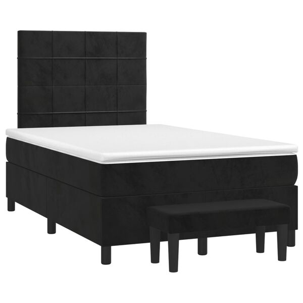 vidaXL &Kappa;&rho;&epsilon;&beta;ά&tau;&iota; Boxspring &mu;&epsilon; &Sigma;&tau;&rho;ώ&mu;&alpha; &Mu;&alpha;ύ&rho;&omicron; 120 x 200 &epsilon;&kappa;. &Beta;&epsilon;&lambda;&omicron;ύ&delta;&iota;&nu;&omicron;