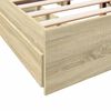 vidaXL Πλαίσιο Κρεβατιού με συρτάρια Sonoma Δρυς 140x190εκ. Επεξ. Ξύλο