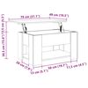 vidaXL Τραπεζάκι σαλονιού Παλιό ξύλο 79x49x41 cm Ξύλο μηχανής