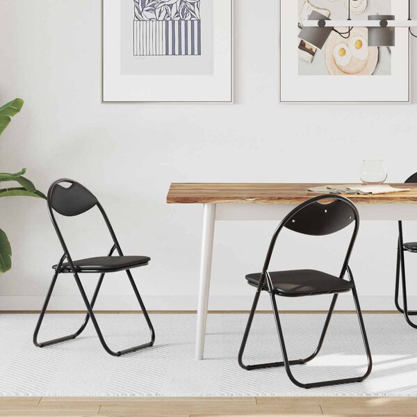 vidaXL &Pi;&tau;&upsilon;&sigma;&sigma;ό&mu;&epsilon;&nu;&eta; &Kappa;&alpha;&rho;έ&kappa;&lambda;&alpha; 2 pcs &Mu;&alpha;ύ&rho;&omicron; 48 x 43,5 x 81 &epsilon;&kappa;. &Tau;&epsilon;&chi;&nu;&eta;&tau;ό &Delta;έ&rho;&mu;&alpha;