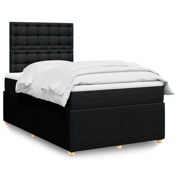 vidaXL &Kappa;&rho;&epsilon;&beta;ά&tau;&iota; Boxspring &mu;&epsilon; &Sigma;&tau;&rho;ώ&mu;&alpha; &Mu;&alpha;ύ&rho;&omicron; 120x190 &epsilon;&kappa;. &Upsilon;&phi;&alpha;&sigma;&mu;ά&tau;&iota;&nu;&omicron;