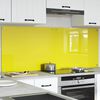 vidaXL Πίσω Πάνελ Κουζίνας 2 pcs Κίτρινο 80 x 60 cm σκληρυμένο γυαλί
