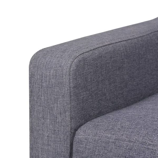 vidaXL Καναπές Τριθέσιος Γκρι Υφασμάτινος