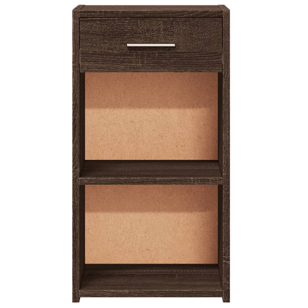 vidaXL Κομοδίνο Καπνιστή Δρυς 35x34x65 εκ. από Επεξεργασμένο Ξύλο