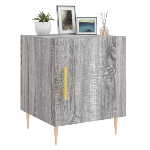 vidaXL Κομοδίνο Γκρι Sonoma 40 x 40 x 50 εκ. από Επεξεργασμένο Ξύλο