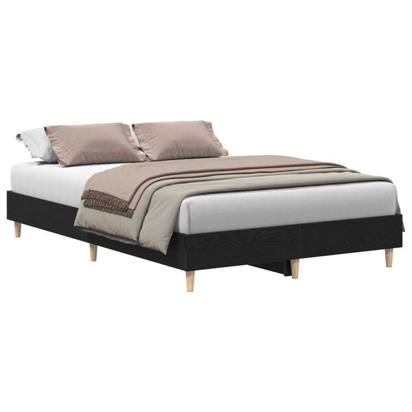 vidaXL Σκελετός Κρεβατιού Μαύρη δρυς 120 x 190 cm Επεξεργασμένο ξύλο