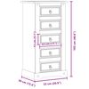 vidaXL Κομοδίνο Corona 53x39x103 εκ. από Μασίφ Ξύλο Πεύκου