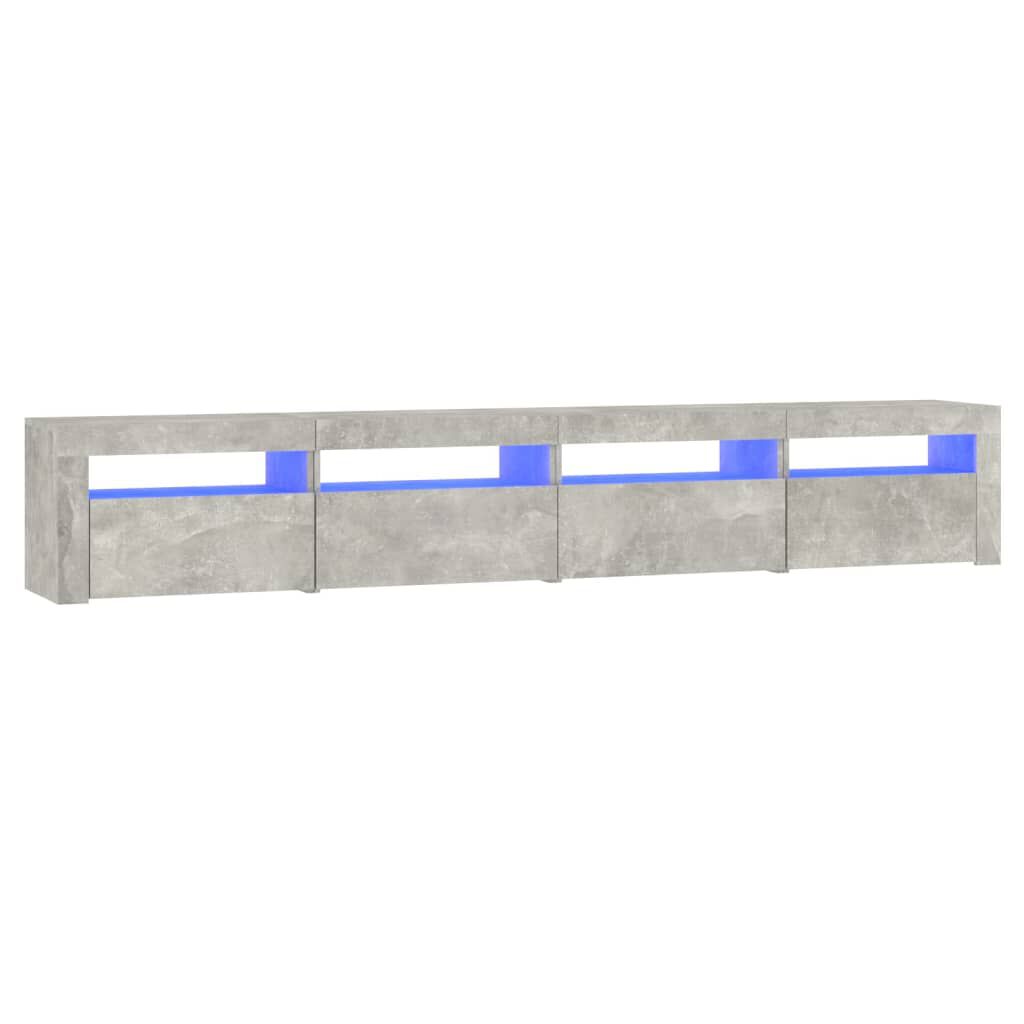 vidaXL Έπιπλο Τηλεόρασης με LED Γκρι Σκυροδέματος 240 x 35 x 40 εκ.
