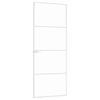 vidaXL Εσωτερική Πόρτα Λευκή 76x201,5 εκ. Ψημένο Γυαλί&Λεπτό Αλουμίνιο