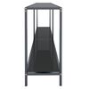 vidaXL Τραπέζι Κονσόλα Μαύρο 160 x 35 x 75,5 εκ. από Ψημένο Γυαλί