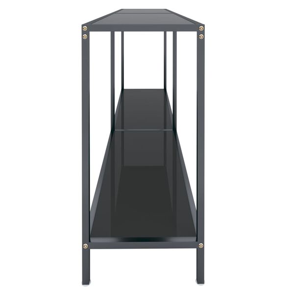 vidaXL Τραπέζι Κονσόλα Μαύρο 160 x 35 x 75,5 εκ. από Ψημένο Γυαλί