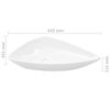 vidaXL Νιπτήρας Τριγωνικός Λευκός 645 x 455 x 115 χιλ. Κεραμικός