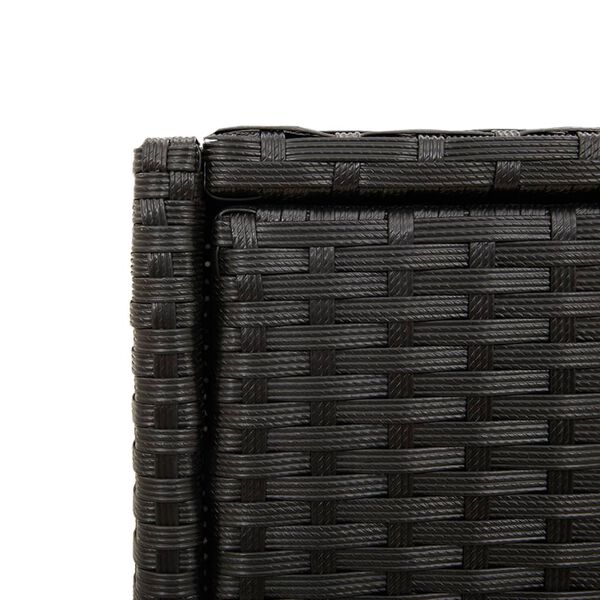 vidaXL Ντουλάπι Αποθήκευσης Κήπου Μαύρο 55x55x111 εκ. από Συνθ. Ρατάν