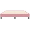 vidaXL Box Spring κρεβάτι χωρίς στρώμα ροζ 160x210 cm Βελούδινο