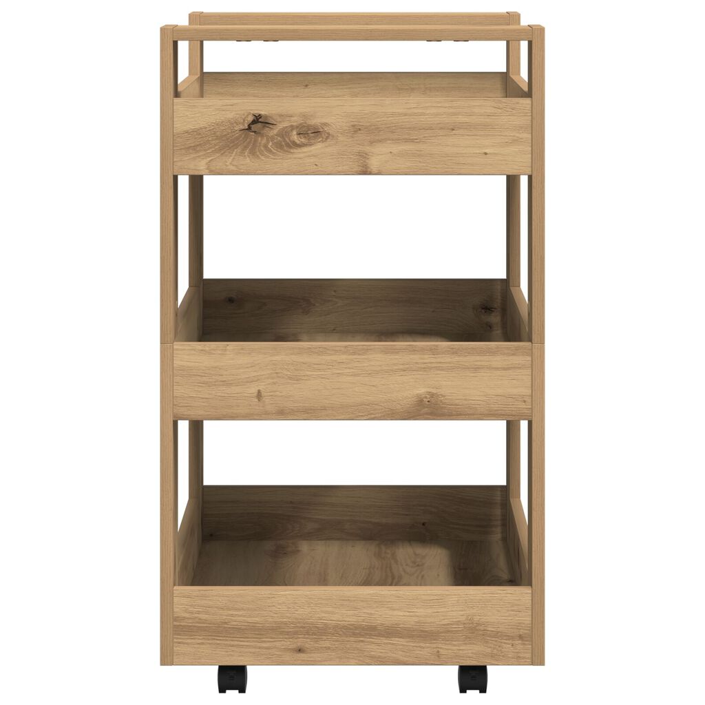 vidaXL Κουζίνα Τρόλεϊ Artisan Oak 60x45x80 εκ. Μηχανική Ξυλεία