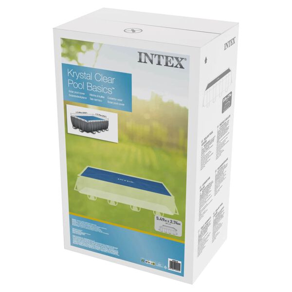 Intex Κάλυμμα Πισίνας Ηλιακό Μπλε 538 x 253 εκ. από Πολυαιθυλένιο