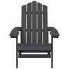 vidaXL Καρέκλες Κήπου Adirondack 2 τεμ. Ανθρακί από HDPE