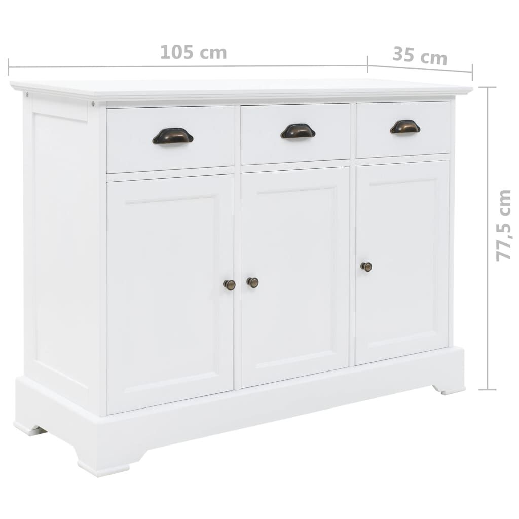 vidaXL Μπουφές με 3 Πόρτες 105 x 35 x 77,5 εκ. από MDF και Ξύλο Πεύκου